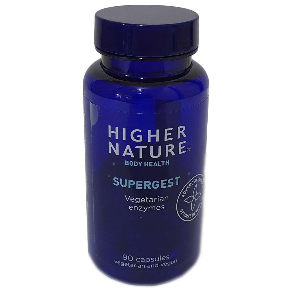 Higher Nature Supergest Enzymes Capsules Vegan Free of Gluten, Wheat | eBay