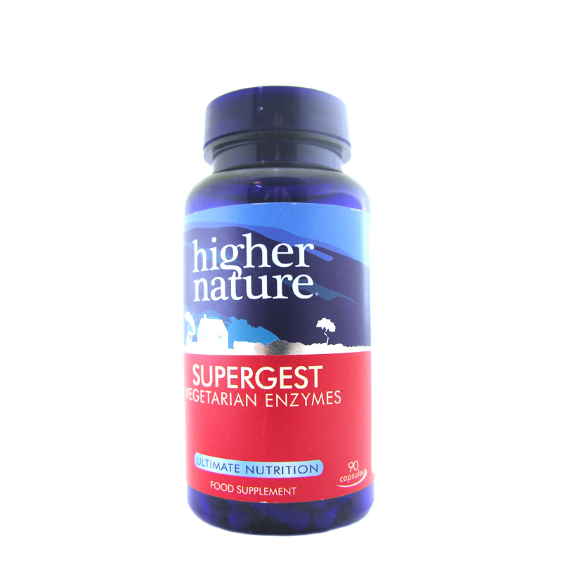 Higher Nature Supergest Enzymes Capsules Vegan Free of Gluten, Wheat | eBay
