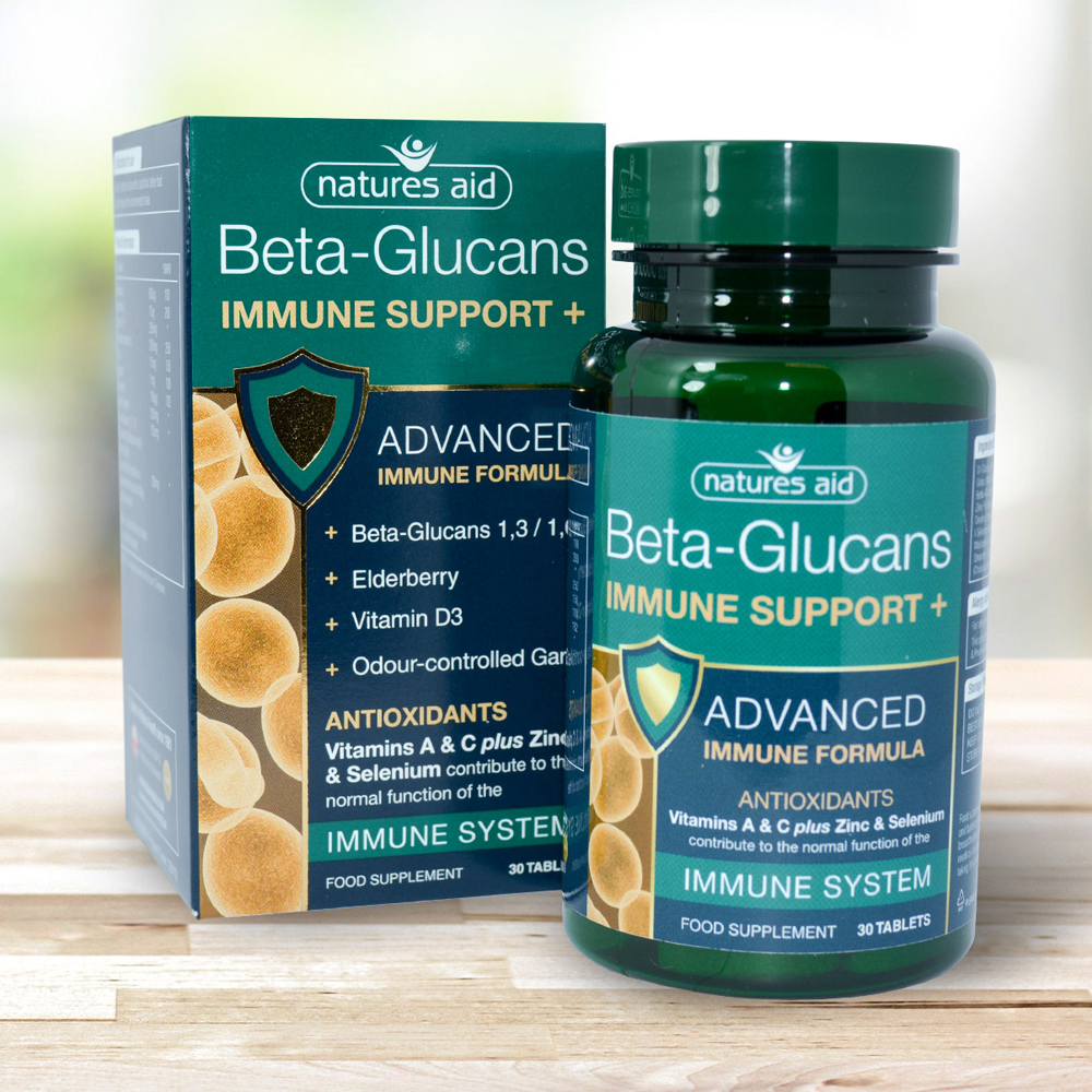 Natures Aid Beta Glucans Immune Support Plus 90 Tablets Elixirhealth Co Uk
