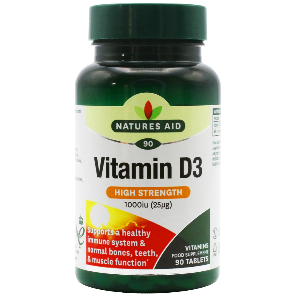 Natures Aid High Strength Vitamin D3 1000iu 120 Tablets for sale online
