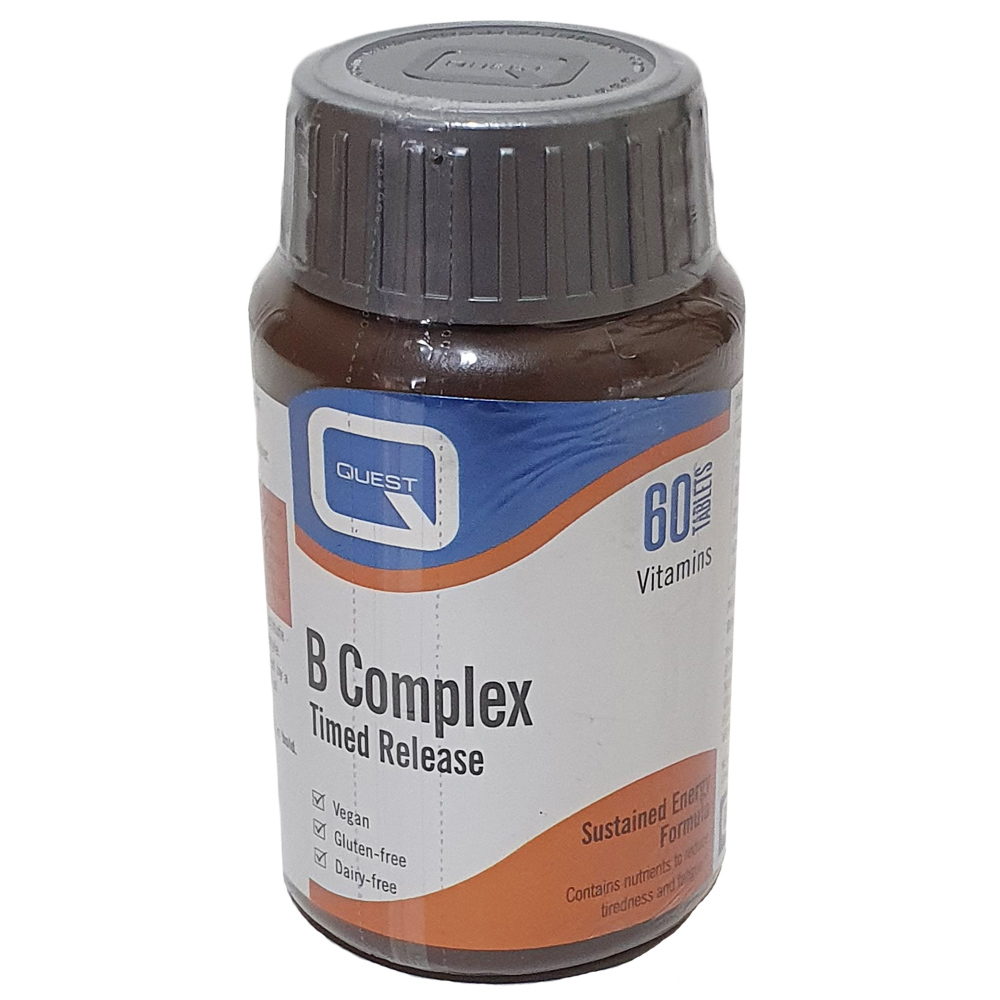 Quest Vitamin B Complex Tablets Timed Release Vegan Vegetarian Food ...