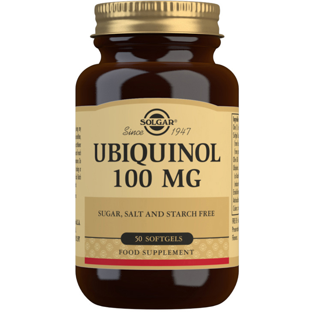 Solgar Ubiquinol 100mg (Reduced CoQ-10) Food Supplement - 50 Softgels ...